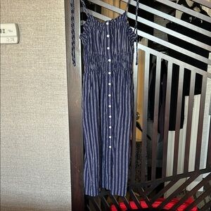 Universal Thread Blue and White Striped Midi Dress